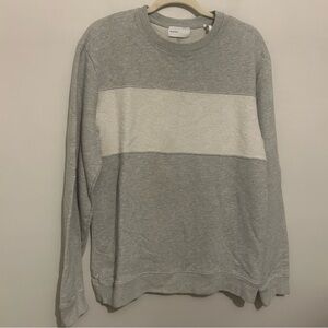 BLDWN The Jens 100% Cotton Grey Crew Neck Pullover Sweatshirt sz M Medium